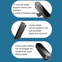 Load image into Gallery viewer, Y2 HiFi Bluetooth 5.3 Audio Receiver Lavalier 3.5mm Audio Call Converter Support TF Card Playback