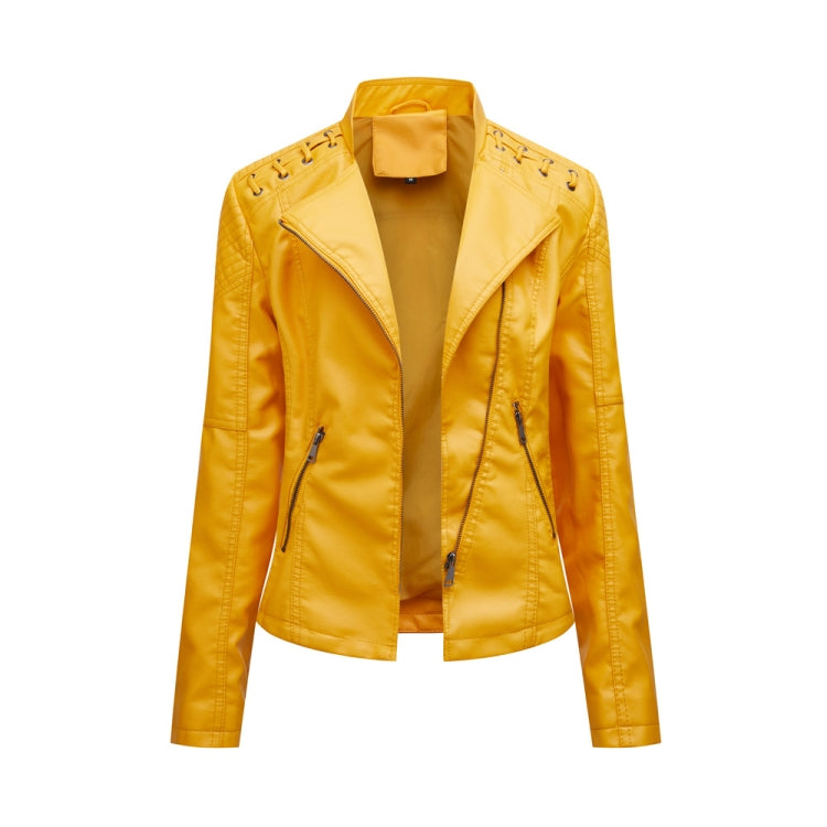 Women Short Leather Jacket Slim Jacket Motorcycle Suit, XXL, XXXL, XXXXL