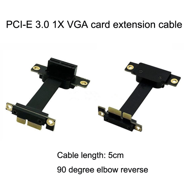 PCI-E 3.0 1X To 1X 90 Degrees Reverse Graphics Card / Wireless Network Card / Conversion Card Extension Cable, 1X To 1X Length: 5cm