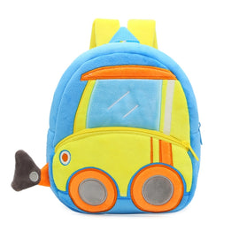 3D Cartoon Trucks Cars Plush Kids Backpack Children School Bags