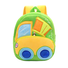 Load image into Gallery viewer, 3D Cartoon Trucks Cars Plush Kids Backpack Children School Bags
