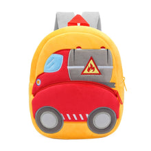 Load image into Gallery viewer, 3D Cartoon Trucks Cars Plush Kids Backpack Children School Bags