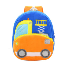 Load image into Gallery viewer, 3D Cartoon Trucks Cars Plush Kids Backpack Children School Bags