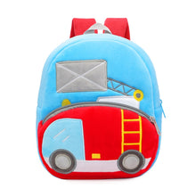 Load image into Gallery viewer, 3D Cartoon Trucks Cars Plush Kids Backpack Children School Bags