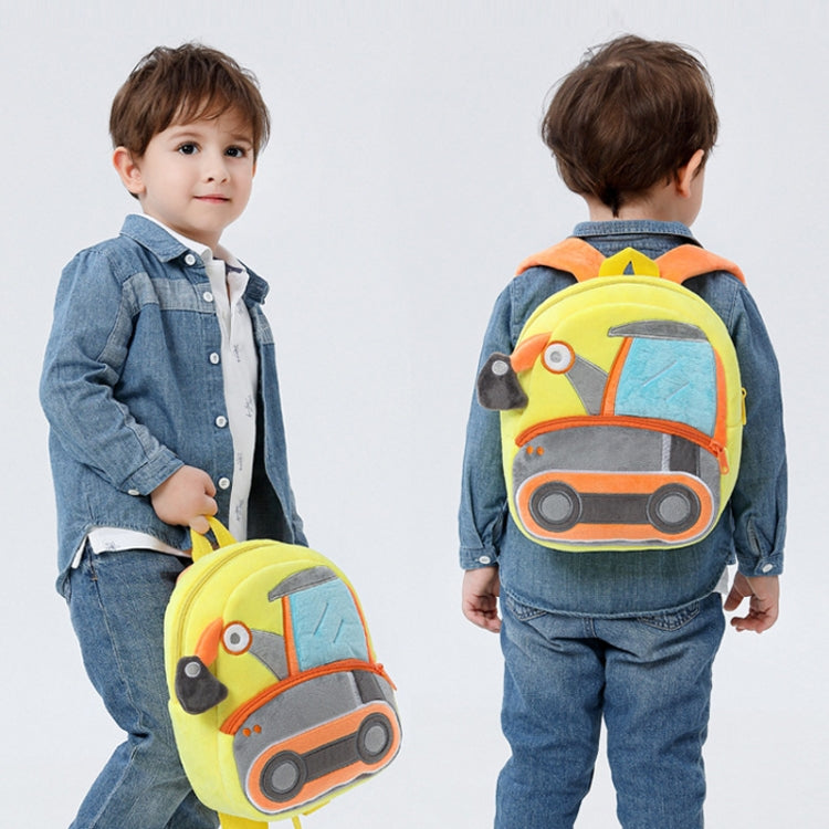 3D Cartoon Trucks Cars Plush Kids Backpack Children School Bags
