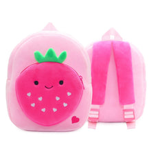 Load image into Gallery viewer, Vegetable Fruit Series Cartoon Plush Kids Backpack Children School Bags, Strawberry, Dragon Fruit, Pineapple, Watermelon, Pumpkin, Cactus, Durian, Carnivorous Flowers