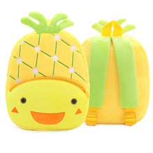 Load image into Gallery viewer, Vegetable Fruit Series Cartoon Plush Kids Backpack Children School Bags, Strawberry, Dragon Fruit, Pineapple, Watermelon, Pumpkin, Cactus, Durian, Carnivorous Flowers
