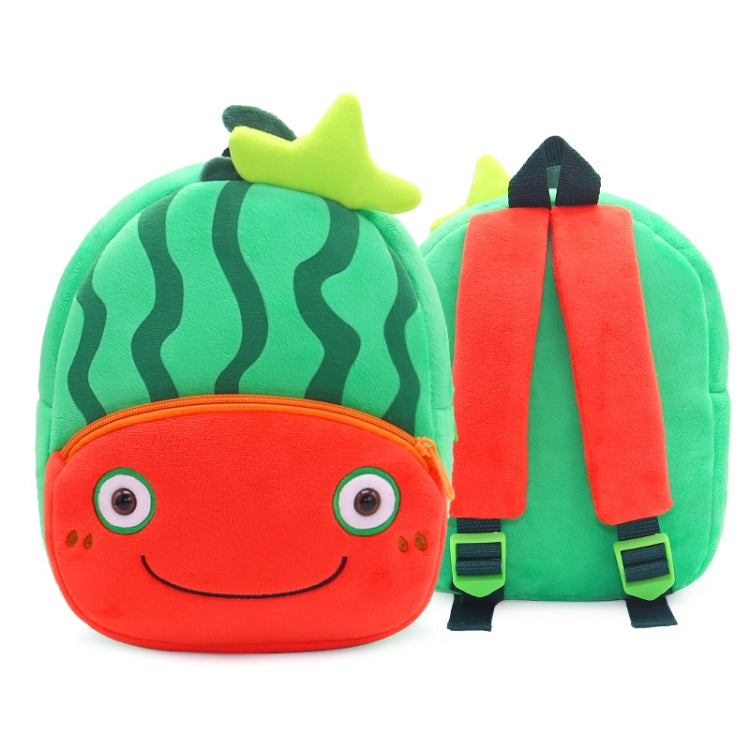 Vegetable Fruit Series Cartoon Plush Kids Backpack Children School Bags, Strawberry, Dragon Fruit, Pineapple, Watermelon, Pumpkin, Cactus, Durian, Carnivorous Flowers