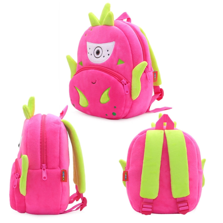 Vegetable Fruit Series Cartoon Plush Kids Backpack Children School Bags, Strawberry, Dragon Fruit, Pineapple, Watermelon, Pumpkin, Cactus, Durian, Carnivorous Flowers