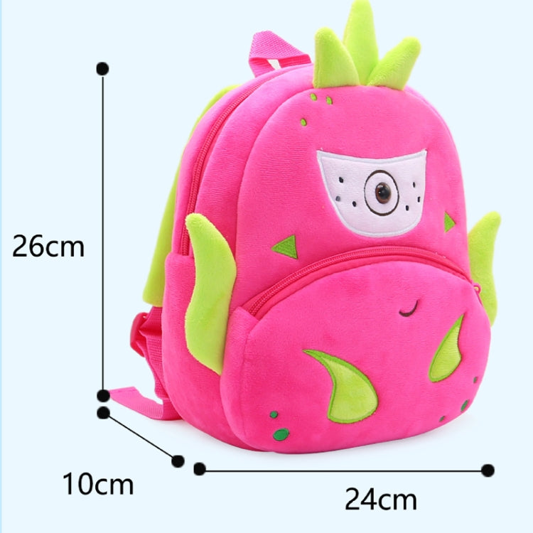 Vegetable Fruit Series Cartoon Plush Kids Backpack Children School Bags, Strawberry, Dragon Fruit, Pineapple, Watermelon, Pumpkin, Cactus, Durian, Carnivorous Flowers