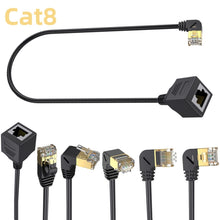 Load image into Gallery viewer, Cat 8 10G Transmission RJ45 Male To Female Computer Network Cable Extension Cable, Straight Head 0.3m, Straight Head 0.6m, Straight Head 1m, Straight Head 1.5m, Up Bend 0.5m, Down Bend 0.5m, Left Bend 0.5m, Right Bend 0.5m