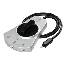 Load image into Gallery viewer, 3 In 1 Out Switch Manually Switching Digital Audio Fiber Optic Switch With Cable, Rich Gold