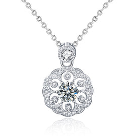 XMA008 Cherry Necklace 925 Silver Mosan Diamond Collarbone Pendant, XMA008