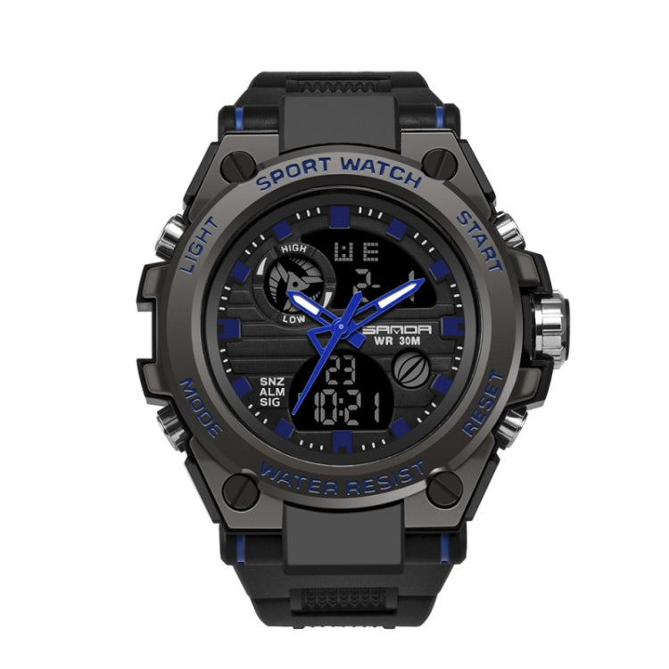 SANDA 739 Multifunctional Waterproof Sports Watch Chronograph Calendar Alarm Night Light Watch