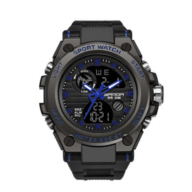 SANDA 739 Multifunctional Waterproof Sports Watch Chronograph Calendar Alarm Night Light Watch