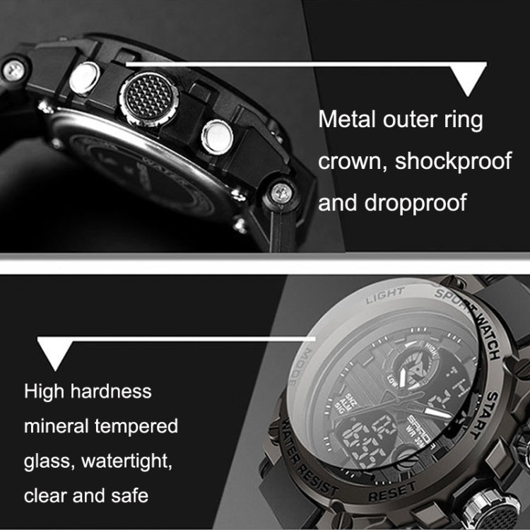 SANDA 739 Multifunctional Waterproof Sports Watch Chronograph Calendar Alarm Night Light Watch