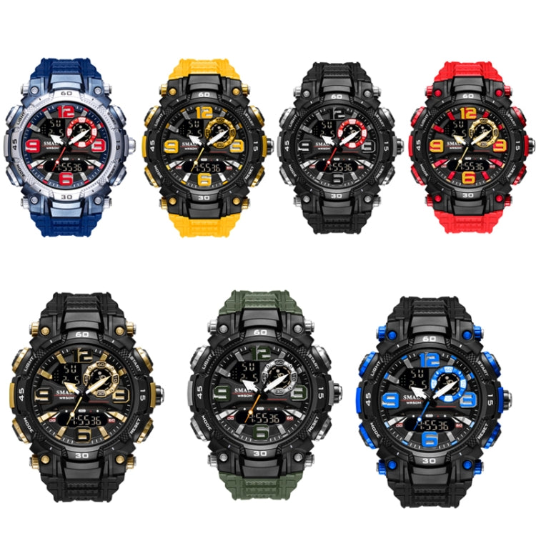 SMAEL 1921 Men Dual Movement Sports Watch Multifunctional Time Night Light Alarm Student Wrist Watch