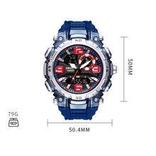 Load image into Gallery viewer, SMAEL 1921 Men Dual Movement Sports Watch Multifunctional Time Night Light Alarm Student Wrist Watch