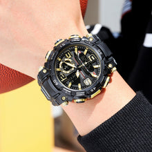 Load image into Gallery viewer, SMAEL 1921 Men Dual Movement Sports Watch Multifunctional Time Night Light Alarm Student Wrist Watch