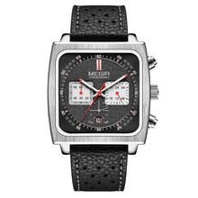Load image into Gallery viewer, MEGIR 2182 Men Business Chronograph Calendar Waterproof Luminous Watch Square Quartz Watch