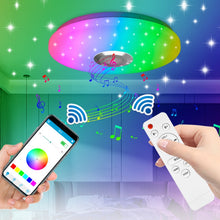 Load image into Gallery viewer, Remote Control Bluetooth LED Ceiling Lamp RGB Music Rhythm Color Changing Lamp, 26cm, 33cm