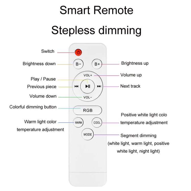 Remote Control Bluetooth LED Ceiling Lamp RGB Music Rhythm Color Changing Lamp, 26cm, 33cm
