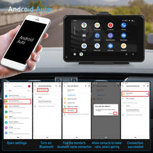 Load image into Gallery viewer, A3135 7 Inches HD Wired Smart Screen With Wireless CarPlay + Android Auto + Android, Without Camera, With Camera