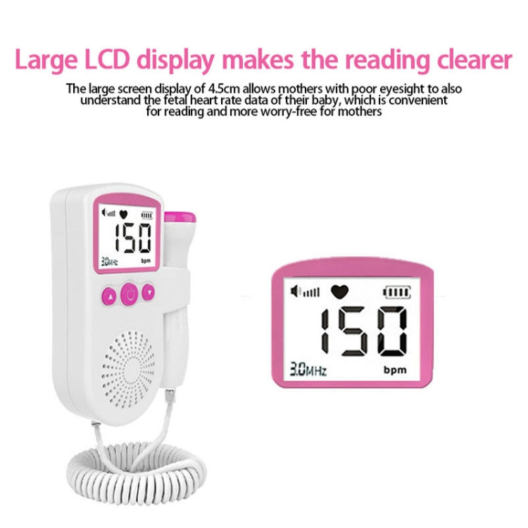 B3 Home Doppler Ultrasound Handheld Fetal Heart Pregnant Women Fetal Heart Monitor, B3(Green), B3(Blue), B3(Pink)