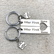 Load image into Gallery viewer, Stainless Steel Titanium Steel Keychain House Pendant, House Keychain