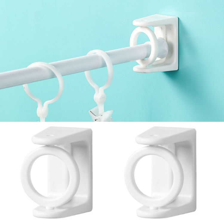 2pcs /Pack Turnable Circle Triangle Ring Telescopic Rod Hook Props Fixed Bracket, White Adhesive Model, Transparent Adhesive Model
