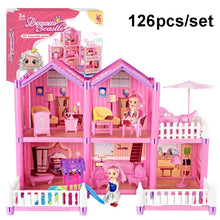 Load image into Gallery viewer, DSJ55-C 220pcs /Set Children Passing Domestic Toy Doll House Princess Castle Set Simulation Disguise House
