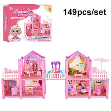 Load image into Gallery viewer, DSJ55-C 220pcs /Set Children Passing Domestic Toy Doll House Princess Castle Set Simulation Disguise House