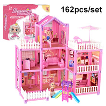 Load image into Gallery viewer, DSJ55-C 220pcs /Set Children Passing Domestic Toy Doll House Princess Castle Set Simulation Disguise House