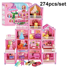 Load image into Gallery viewer, DSJ55-C 220pcs /Set Children Passing Domestic Toy Doll House Princess Castle Set Simulation Disguise House