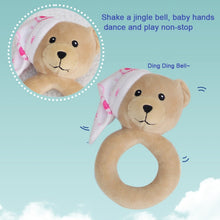 Load image into Gallery viewer, Baby Hand Rattles Toys Hand Grip Stick Newborn Soothing Toys,Style:, Giraffe, Pink Rabbit, Little Grey Elephant, Koala, Piggy, Monkey, White Rabbit, Little Red Mouse, Little Flower Elephant, Little Banana, Sleep Bear Blue Rattles                       ...