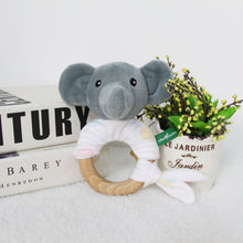 Load image into Gallery viewer, Baby Hand Rattles Toys Hand Grip Stick Newborn Soothing Toys,Style:, Giraffe, Pink Rabbit, Little Grey Elephant, Koala, Piggy, Monkey, White Rabbit, Little Red Mouse, Little Flower Elephant, Little Banana, Sleep Bear Blue Rattles                       ...
