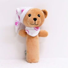 Load image into Gallery viewer, Baby Hand Rattles Toys Hand Grip Stick Newborn Soothing Toys,Style:, Giraffe, Pink Rabbit, Little Grey Elephant, Koala, Piggy, Monkey, White Rabbit, Little Red Mouse, Little Flower Elephant, Little Banana, Sleep Bear Blue Rattles                       ...