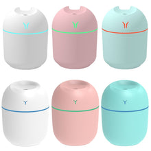 Load image into Gallery viewer, USB Mini Desktop Colorful Night Light Car Humidifier, Spec:, 250ml (Y-White), 250ml (Y-Pink), 250ml (Y-Blue), 220ml (Y2-White), 220ml (Y2-Pink), 220ml (Y2-Blue)