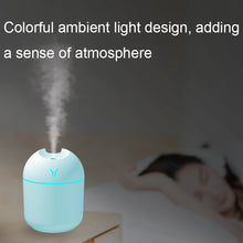 Load image into Gallery viewer, USB Mini Desktop Colorful Night Light Car Humidifier, Spec:, 250ml (Y-White), 250ml (Y-Pink), 250ml (Y-Blue), 220ml (Y2-White), 220ml (Y2-Pink), 220ml (Y2-Blue)