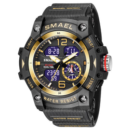 SMAEL 8007 Outdoor Sports Waterproof Dual Display Electronic Quartz Watch