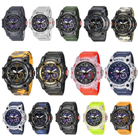 SMAEL 8007 Outdoor Sports Waterproof Dual Display Electronic Quartz Watch