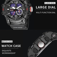 Load image into Gallery viewer, SMAEL 8007 Outdoor Sports Waterproof Dual Display Electronic Quartz Watch