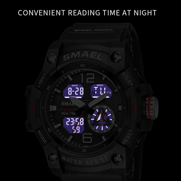 SMAEL 8007 Outdoor Sports Waterproof Dual Display Electronic Quartz Watch