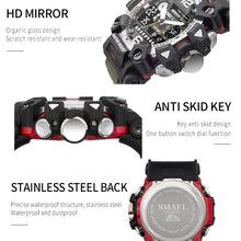 Load image into Gallery viewer, SMAEL 8072 Alloy Outdoor Multifunctional Electronic Watch Men Dual Display Waterproof Watch