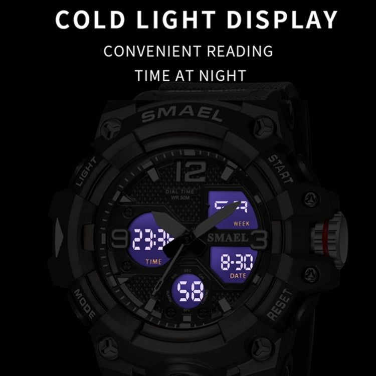 SMAEL 8008 Outdoor Sports Multifunctional Waterproof Luminous Men Watch