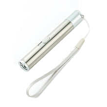 Load image into Gallery viewer, 3 in 1 USB Rechargeable Flashlight Infrared Laser Pen Currency Detector Lamp, Silver