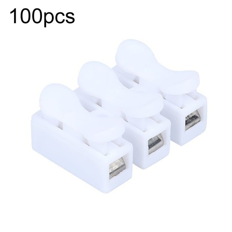 100pcs Self-Locking Push Type Ceiling Light Quick Terminal Block, CH-2, CH-3
