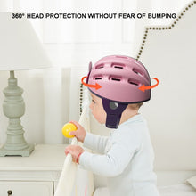 Load image into Gallery viewer, Soft Baby Helmet Safety Hat Toddler Anti-collision Protective Hat for Baby Walking, Blue Rabbit, Pink Rabbit, Lion Orange, Lion Brown