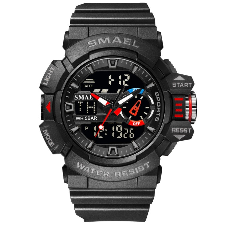 SMAEL 8043 Multifunctional Dual Display Shockproof Outdoor Waterproof Sports Quartz Watch