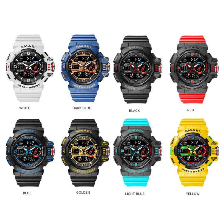 SMAEL 8043 Multifunctional Dual Display Shockproof Outdoor Waterproof Sports Quartz Watch